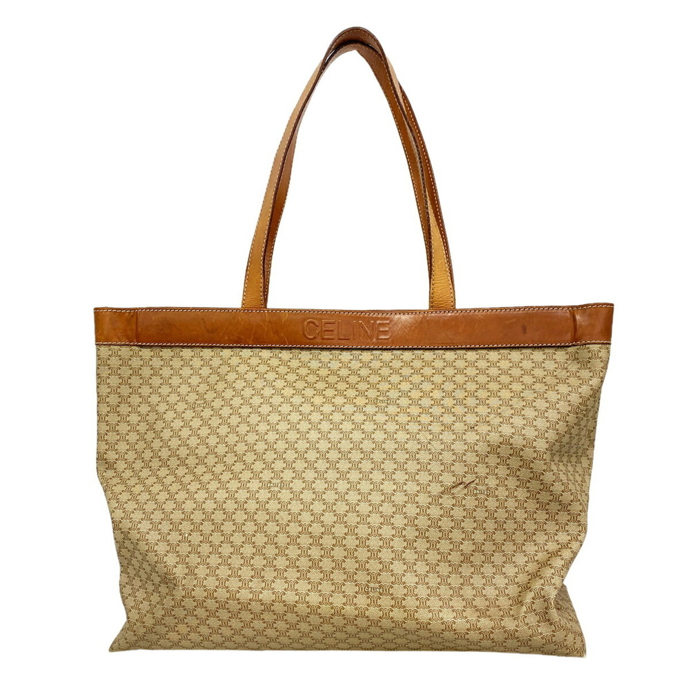 Celine Macadam Tote Bag, Beige, Women's